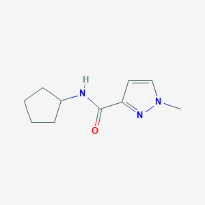 molecular formula C10H15N3O B2548299 N-cyclopentyl-1-methyl-1H-pyrazole-3-carboxamide CAS No. 1052630-87-1