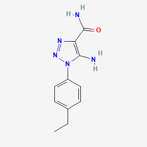 molecular formula C11H13N5O B2548302 5-amino-1-(4-ethylphenyl)-1H-1,2,3-triazole-4-carboxamide CAS No. 1207662-94-9