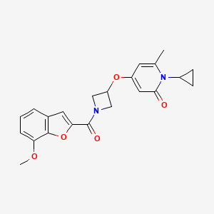 1-cyclopropyl-4-((1-(7-methoxybenzofuran-2-carbonyl)azetidin-3-yl)oxy)-6-methylpyridin-2(1H)-one