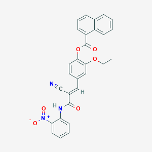 [4-[(E)-2-cyano-3-(2-nitroanilino)-3-oxoprop-1-enyl]-2-ethoxyphenyl] naphthalene-1-carboxylate