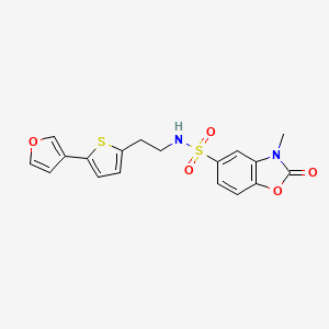 N-(2-(5-(furan-3-yl)thiophen-2-yl)ethyl)-3-methyl-2-oxo-2,3-dihydrobenzo[d]oxazole-5-sulfonamide