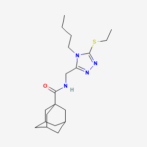 N-[(4-butyl-5-ethylsulfanyl-1,2,4-triazol-3-yl)methyl]adamantane-1-carboxamide