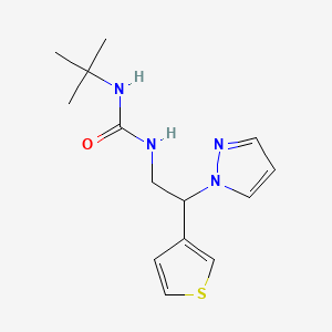 1-(2-(1H-pyrazol-1-yl)-2-(thiophen-3-yl)ethyl)-3-(tert-butyl)urea