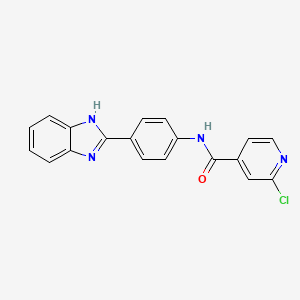 molecular formula C19H13ClN4O B2548371 N-[4-(1H-1,3-benzodiazol-2-yl)phenyl]-2-chloropyridine-4-carboxamide CAS No. 1111582-69-4
