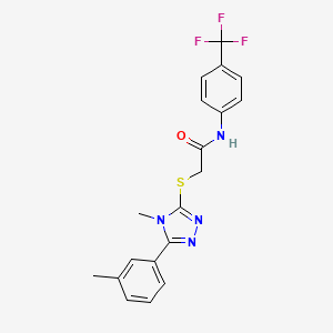 2-{[4-methyl-5-(3-methylphenyl)-4H-1,2,4-triazol-3-yl]sulfanyl}-N-[4-(trifluoromethyl)phenyl]acetamide