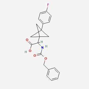 2-[3-(4-Fluorophenyl)-1-bicyclo[1.1.1]pentanyl]-2-(phenylmethoxycarbonylamino)acetic acid