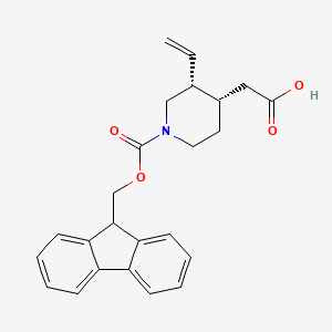 2-[(3R,4S)-3-Ethenyl-1-(9H-fluoren-9-ylmethoxycarbonyl)piperidin-4-yl]acetic acid
