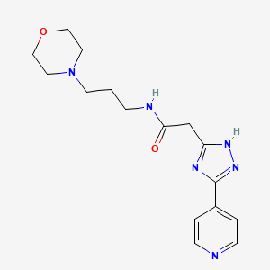 molecular formula C16H22N6O2 B2548438 N-(3-morpholinopropyl)-2-(3-(pyridin-4-yl)-1H-1,2,4-triazol-5-yl)acetamide CAS No. 946203-84-5