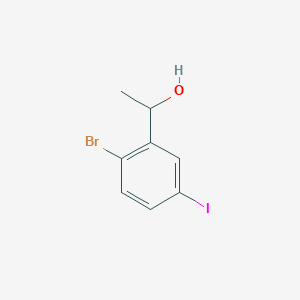 molecular formula C8H8BrIO B2548596 1-(2-Bromo-5-iodophenyl)ethanol CAS No. 1691038-35-3