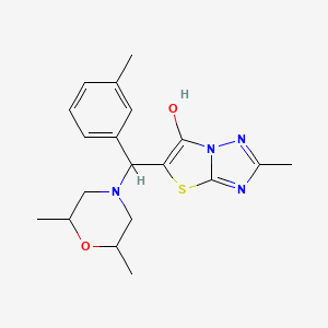 molecular formula C19H24N4O2S B2548612 5-((2,6-Dimethylmorpholino)(m-tolyl)methyl)-2-methylthiazolo[3,2-b][1,2,4]triazol-6-ol CAS No. 1008267-11-5