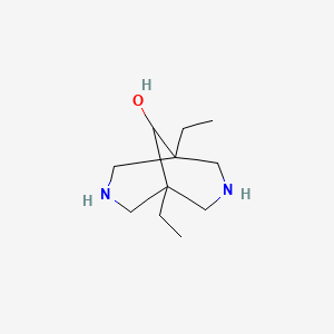 molecular formula C11H22N2O B2548620 1,5-Diethyl-3,7-diazabicyclo[3.3.1]nonan-9-ol CAS No. 917203-86-2