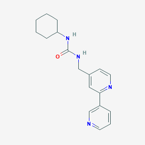 molecular formula C18H22N4O B2548643 1-([2,3'-Bipyridin]-4-ylmethyl)-3-cyclohexylurea CAS No. 2034542-92-0