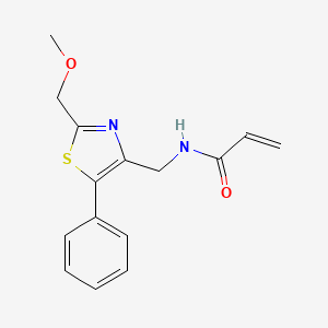 molecular formula C15H16N2O2S B2548645 N-[[2-(methoxymethyl)-5-phenyl-1,3-thiazol-4-yl]methyl]prop-2-enamide CAS No. 2094283-36-8