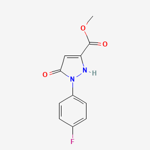 molecular formula C11H9FN2O3 B2548694 methyl 1-(4-fluorophenyl)-5-hydroxy-1H-pyrazole-3-carboxylate CAS No. 1007073-76-8