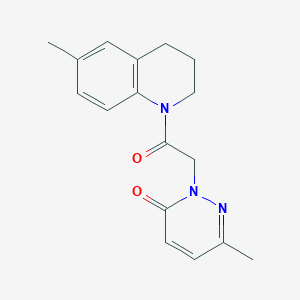 molecular formula C17H19N3O2 B2548700 6-methyl-2-(2-(6-methyl-3,4-dihydroquinolin-1(2H)-yl)-2-oxoethyl)pyridazin-3(2H)-one CAS No. 1235001-88-3