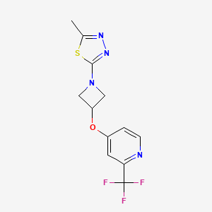 2-Methyl-5-[3-[2-(trifluoromethyl)pyridin-4-yl]oxyazetidin-1-yl]-1,3,4-thiadiazole