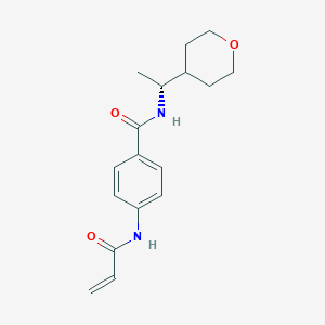 N-[(1R)-1-(Oxan-4-yl)ethyl]-4-(prop-2-enoylamino)benzamide