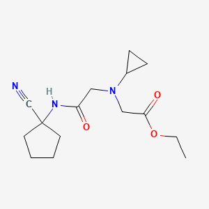 Ethyl 2-({[(1-cyanocyclopentyl)carbamoyl]methyl}(cyclopropyl)amino)acetate