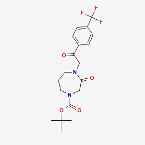 tert-Butyl 3-oxo-4-(2-oxo-2-(4-(trifluoromethyl)phenyl)ethyl)-1,4-diazepane-1-carboxylate