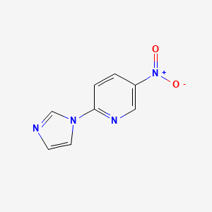 molecular formula C8H6N4O2 B2548720 2-(1H-imidazol-1-yl)-5-nitropyridine CAS No. 23671-36-5