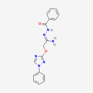 N'-{2-[(1-phenyl-1H-1,2,4-triazol-3-yl)oxy]ethanimidoyl}benzohydrazide