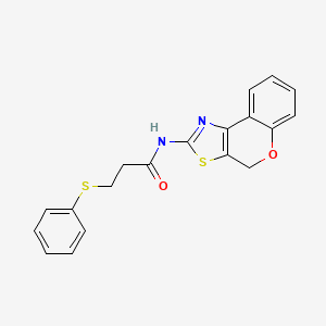 molecular formula C19H16N2O2S2 B2548725 N-(4H-chromeno[4,3-d]thiazol-2-yl)-3-(phenylthio)propanamide CAS No. 681165-48-0