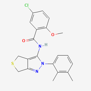 molecular formula C21H20ClN3O2S B2548756 5-chloro-N-[2-(2,3-dimethylphenyl)-2H,4H,6H-thieno[3,4-c]pyrazol-3-yl]-2-methoxybenzamide CAS No. 450344-23-7