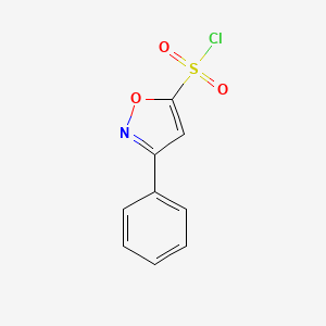 molecular formula C9H6ClNO3S B2548765 3-Phenyl-1,2-oxazole-5-sulfonyl chloride CAS No. 37543-50-3