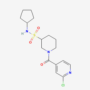 B2548785 1-(2-chloropyridine-4-carbonyl)-N-cyclopentylpiperidine-3-sulfonamide CAS No. 1797057-11-4