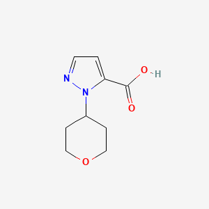 molecular formula C9H12N2O3 B2548791 1-(oxan-4-yl)-1H-pyrazole-5-carboxylic acid CAS No. 1784319-55-6