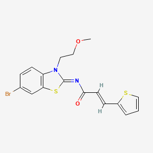 (2E,NZ)-N-(6-bromo-3-(2-methoxyethyl)benzo[d]thiazol-2(3H)-ylidene)-3-(thiophen-2-yl)acrylamide
