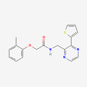 N-((3-(thiophen-2-yl)pyrazin-2-yl)methyl)-2-(o-tolyloxy)acetamide