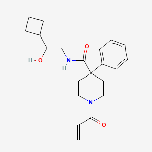 N-(2-Cyclobutyl-2-hydroxyethyl)-4-phenyl-1-prop-2-enoylpiperidine-4-carboxamide