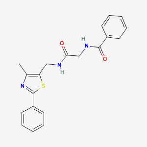 N-(2-(((4-methyl-2-phenylthiazol-5-yl)methyl)amino)-2-oxoethyl)benzamide