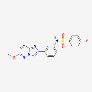 4-fluoro-N-(3-(6-methoxyimidazo[1,2-b]pyridazin-2-yl)phenyl)benzenesulfonamide