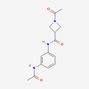 N-(3-acetamidophenyl)-1-acetylazetidine-3-carboxamide