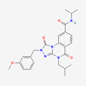 4-isobutyl-N-isopropyl-2-(3-methoxybenzyl)-1,5-dioxo-1,2,4,5-tetrahydro[1,2,4]triazolo[4,3-a]quinazoline-8-carboxamide