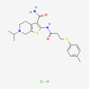 6-Isopropyl-2-(3-(p-tolylthio)propanamido)-4,5,6,7-tetrahydrothieno[2,3-c]pyridine-3-carboxamide hydrochloride