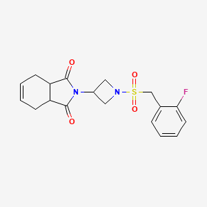 2-(1-((2-fluorobenzyl)sulfonyl)azetidin-3-yl)-3a,4,7,7a-tetrahydro-1H-isoindole-1,3(2H)-dione
