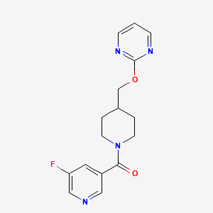 (5-Fluoropyridin-3-yl)-[4-(pyrimidin-2-yloxymethyl)piperidin-1-yl]methanone