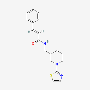 N-((1-(thiazol-2-yl)piperidin-3-yl)methyl)cinnamamide