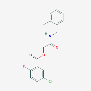 [2-[(2-Methylphenyl)methylamino]-2-oxoethyl] 5-chloro-2-fluorobenzoate