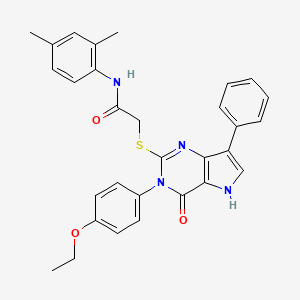 N-(2,4-dimethylphenyl)-2-((3-(4-ethoxyphenyl)-4-oxo-7-phenyl-4,5-dihydro-3H-pyrrolo[3,2-d]pyrimidin-2-yl)thio)acetamide
