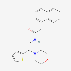 molecular formula C22H24N2O2S B2548859 N-(2-morpholino-2-(thiophen-2-yl)ethyl)-2-(naphthalen-1-yl)acetamide CAS No. 899975-23-6