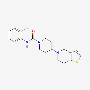 molecular formula C19H22ClN3OS B2548889 N-(2-chlorophenyl)-4-(6,7-dihydrothieno[3,2-c]pyridin-5(4H)-yl)piperidine-1-carboxamide CAS No. 2034429-37-1