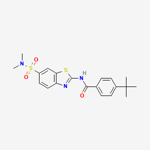 molecular formula C20H23N3O3S2 B2548890 4-tert-butyl-N-[6-(dimethylsulfamoyl)-1,3-benzothiazol-2-yl]benzamide CAS No. 923216-98-2