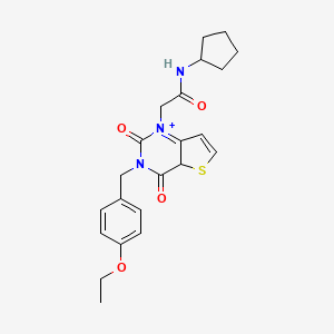 N-cyclopentyl-2-{3-[(4-ethoxyphenyl)methyl]-2,4-dioxo-1H,2H,3H,4H-thieno[3,2-d]pyrimidin-1-yl}acetamide