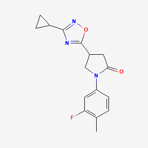 4-(3-Cyclopropyl-1,2,4-oxadiazol-5-yl)-1-(3-fluoro-4-methylphenyl)pyrrolidin-2-one