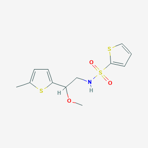 molecular formula C12H15NO3S3 B2548904 N-(2-methoxy-2-(5-methylthiophen-2-yl)ethyl)thiophene-2-sulfonamide CAS No. 1798044-30-0