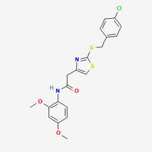B2548916 2-(2-((4-chlorobenzyl)thio)thiazol-4-yl)-N-(2,4-dimethoxyphenyl)acetamide CAS No. 953955-57-2